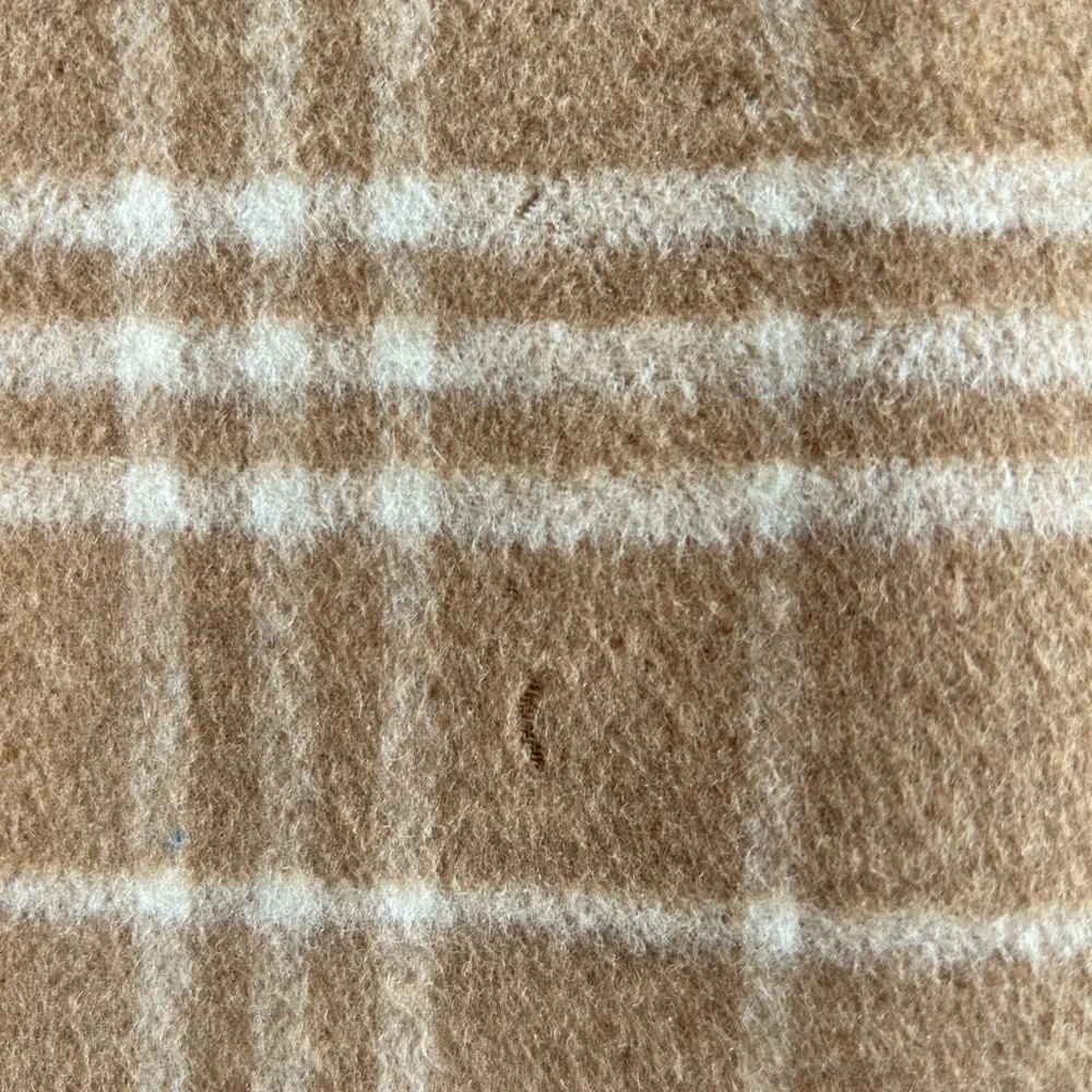 Talbots Wool Coat Jacket tan cream plaid size 1X - Picture 14 of 15